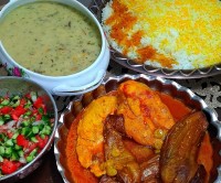 مسما مرغ و بادمجان، سوپ قارچ و خامه