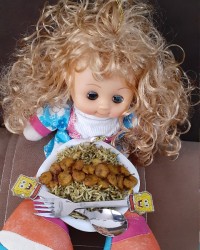 شوید پلو با میگو