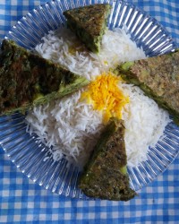 برنج با کوکو باقلاسبز