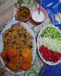 لوبیا پلو با گوشت چرخ کرده