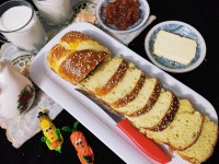 نان تست با شیر