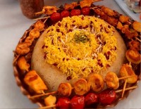 زرشک پلو با جوجه حلزونی