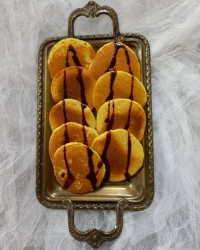 پنکیک زعفرانی با شیره انگور