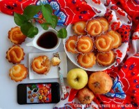 کاپ کیک کرمدار نارگیلی