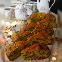 کیک دو رنگ خطی