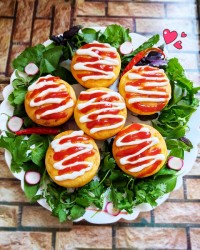 مافین مرغ و سبزیجات