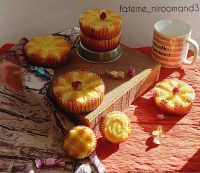 کاپ کیک کرمدار نارگیلی