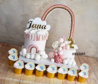 کیک رنگین کمانی