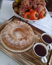 کیک سیب بدون روغن