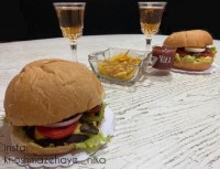 برگر قارچ و مرغ