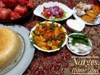 خوراک مرغ و لوبیا سبز