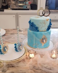 کیک تمام فوندانت ۲ طبقه