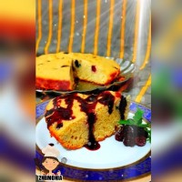 کیک تمشک بدون فر و همزن