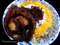 شوید پلو زعفرونی باماهی