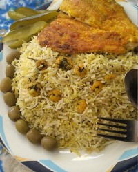 پلو میگو با ماهی خانم عاقا عباس