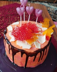 اولین کیک خامه کشی من