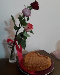 کیک با پودر کرم کارامل