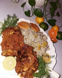 باقالی پلو با گردن