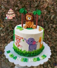 کیک حیوانات جنگل