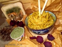 پاستا روغن زیتون با سس سبزیجات