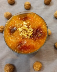 پوره کدو حلوایی با شیره انگور وگردو