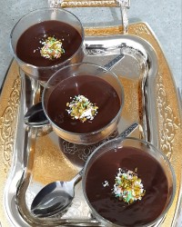 پودینگ شکلاتی فندقی