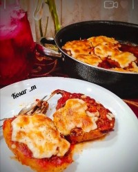 بادمجان شکم پر پنیری