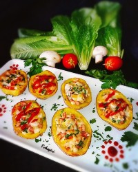 سیب زمینی تنـوری شکـم پر...