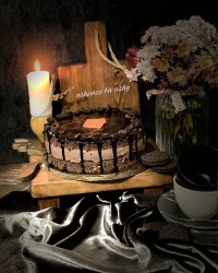 چیز کیک شکلاتی با کیک دوبل