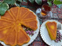 کیک شربتی (لطفا ورق بزنید، بافت کیک و هم ببینید)