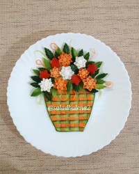 سبدگل با ترب و هویج