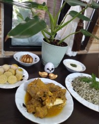 شوید پلو با ماهیچه