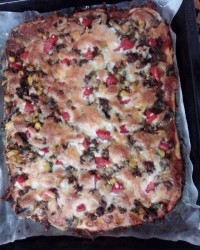 پیتزای قارچ وگوشت/شام خوشمزه ?