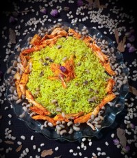 لوبیا چشم بلبلی پلو