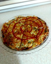 پیتزای مرغ و قارچ