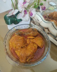 خورشت مرغ الو