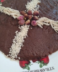 حلوا باروغن محلی وشیره خرما