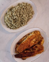 سبزی پلو و ماهی