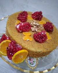 کیک هویج و گردو کافی شاپی