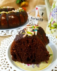 کیک شکلاتی با پشت صحنه طراحی