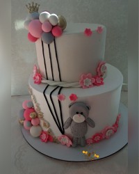 کیک خرس و بادکنک