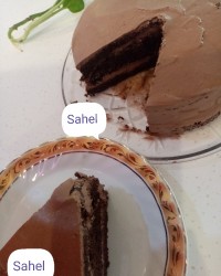 کیک دبل چاکلت❤️ کاره خودم ساحل