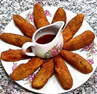 کروکت سیب زمینی پنیری