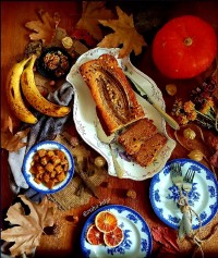 کیک موز و گردو کاراملی