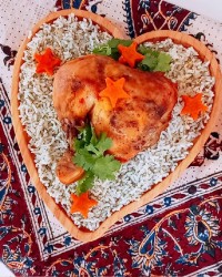 پلوسبزی بامرغ