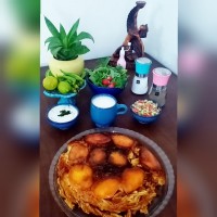 ماکارونی با ته دیگ سیب زمینی