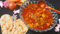 خوراک گوشت و لوبیا،بانو پز