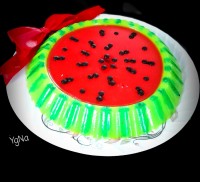 ژله طرح هندوانه یلدایی