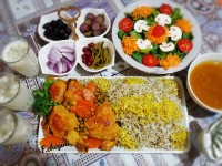 شویـد پلـو بامرغ زعفـرانی...