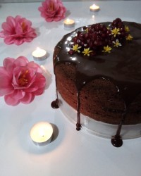 کیک گردویی دبل چاکلت